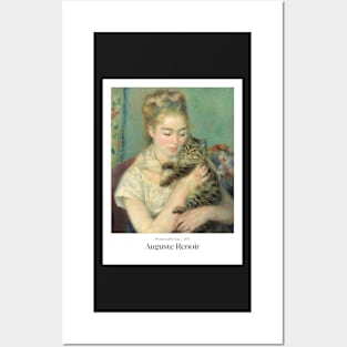 Woman with a Cat by Renoir - Poster Posters and Art